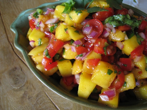 Post image for Fruity Peach and Mango Salsa Recipe