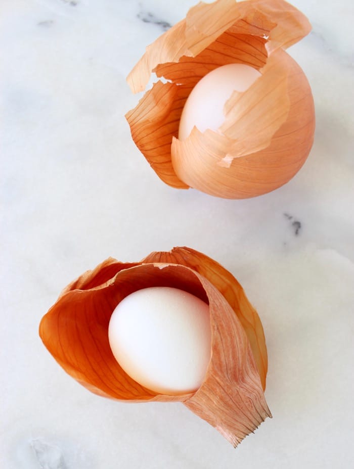 Eggs Wrapped in Yellow Onion Skins