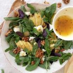 Basil Pear Salad Recipe with Lemon Honey Dressing