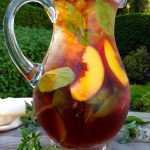 Healthy Skin Iced Saffron Tea Recipe with Peach and Basil
