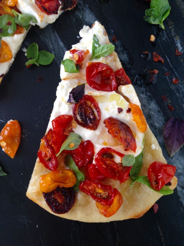 How to Make Burrata Pizza with Oven Roasted Tomatoes