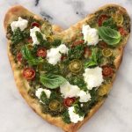 Easy Pesto Sauce Pizza Recipe ( heart shaped pizza )