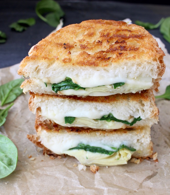 Spinach Artichoke Grilled Cheese Panini Recipe
