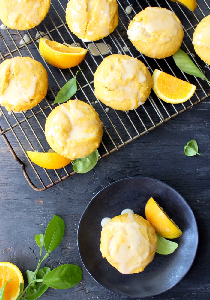 Easy Pumpkin Muffins Recipe with Orange Glaze & Mascarpone