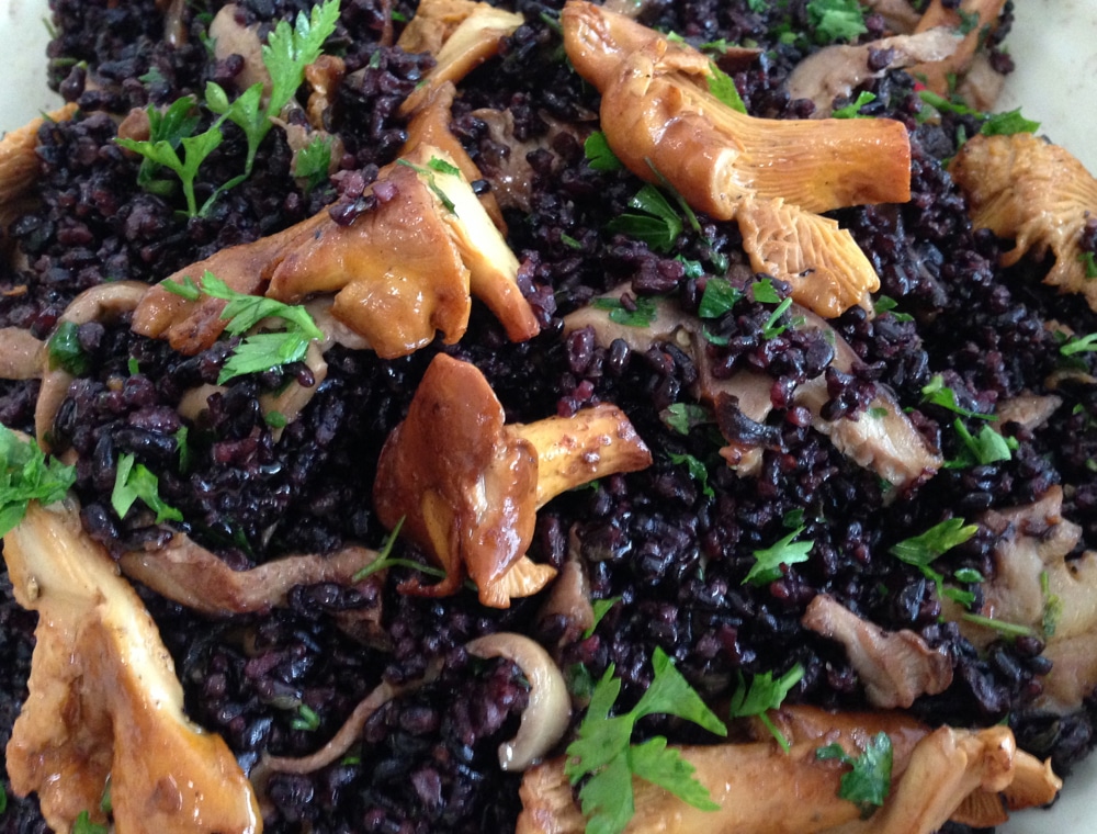 Black Rice with Wild Mushrooms