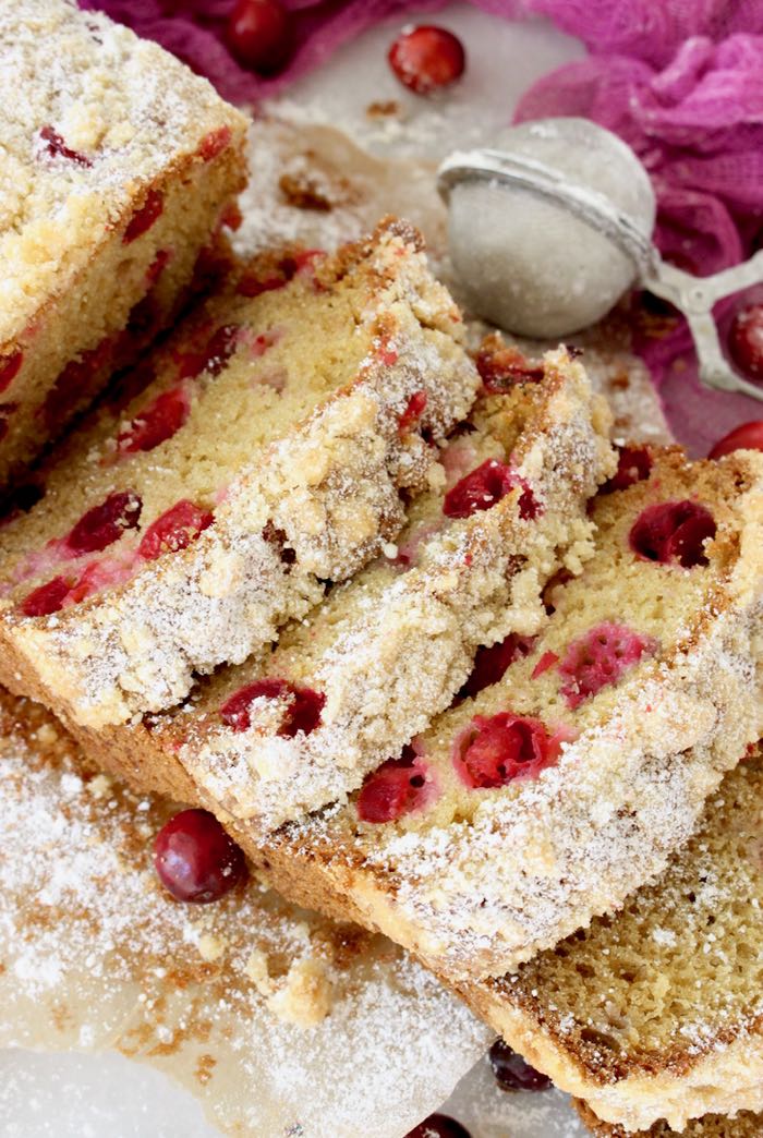 Best Cranberry Bread with Streusel Topping