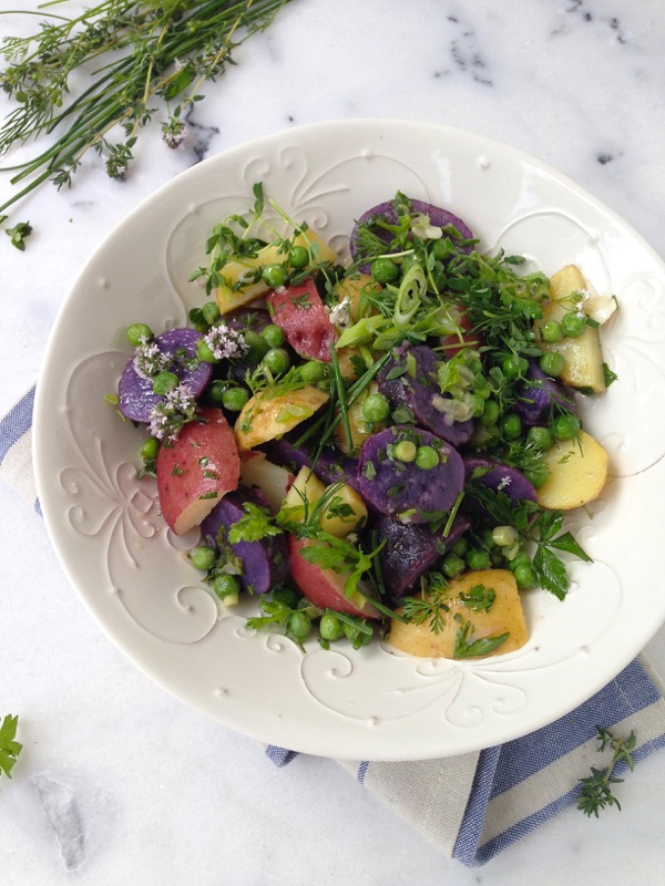 Italian Potato Salad Recipe with Heirloom Potatoes, Herbs and Olive Oil Dressing!
