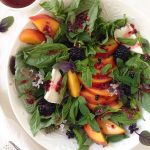 Peach Basil Salad Recipe with Blackberry Vinaigrette