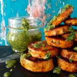 Baked Sweet Potato Rounds with Chimichurri Sauce Recipe