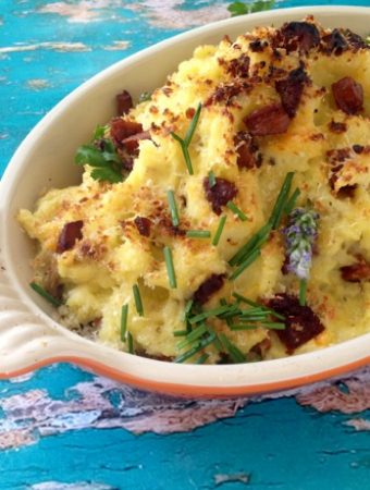 Ultimate Mashed Potatoes Recipe with Sour Cream & Chicken Andouille
