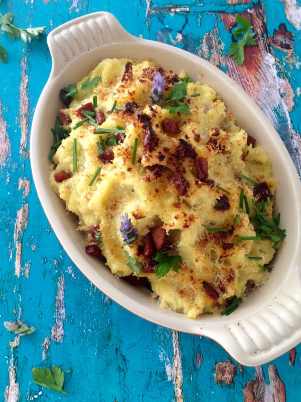 Ultimate Mashed Potatoes Recipe with Sour Cream & Chicken Andouille