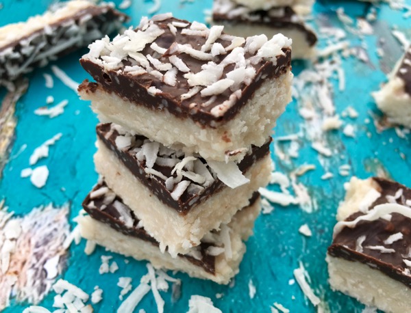 Chocolate Covered Coconut Bars Recipe ( Easy )