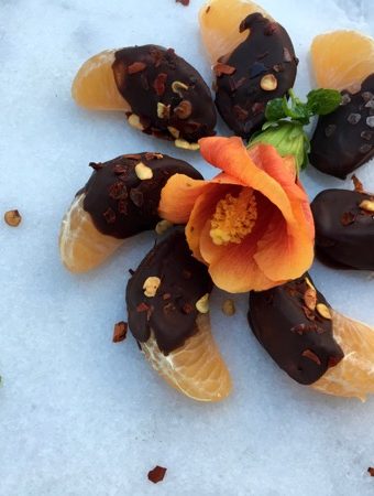 Chocolate Covered Oranges with Red Pepper Flakes