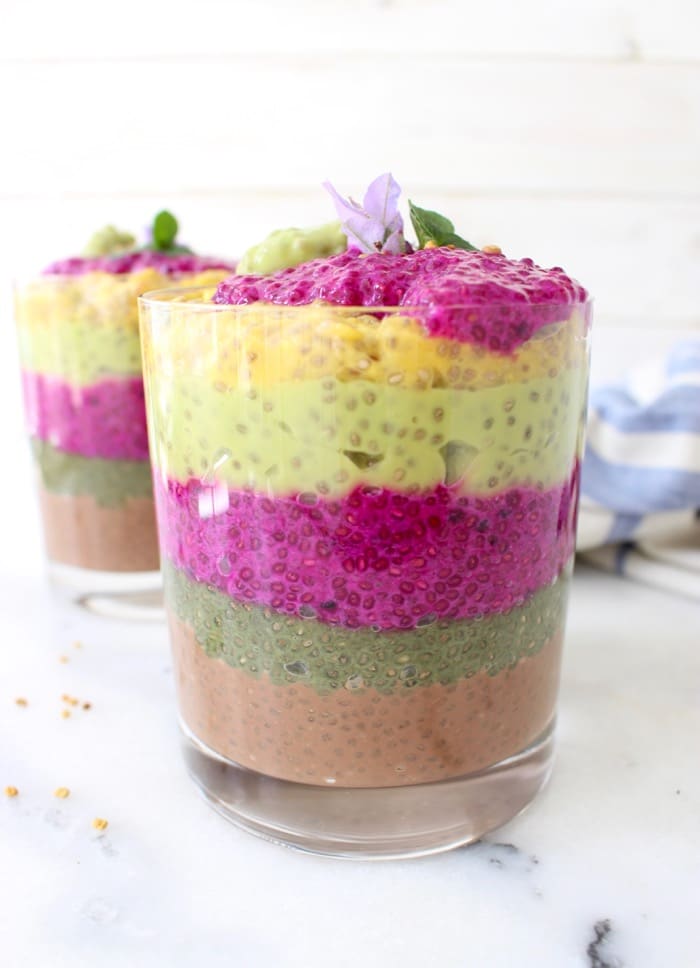 ~ Chia Seed Breakfast Pudding Recipe ~ (Rainbow Pudding)