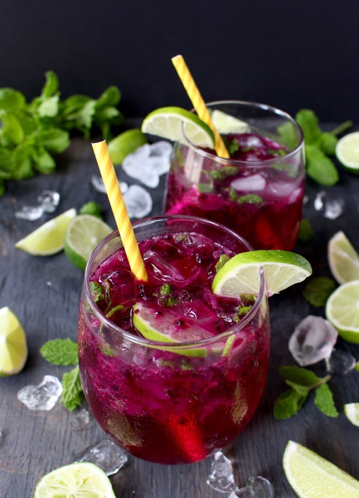Dragon Fruit  Mojito Recipe with Lime and Mint