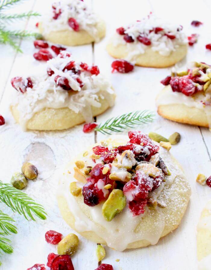 Italian Ricotta Cookies with Cranberries and Pistachios