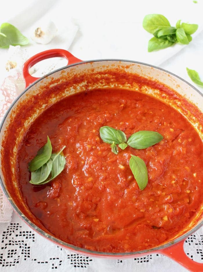 The Best Marinara Sauce with Basil and Garlic, Classic Italian!