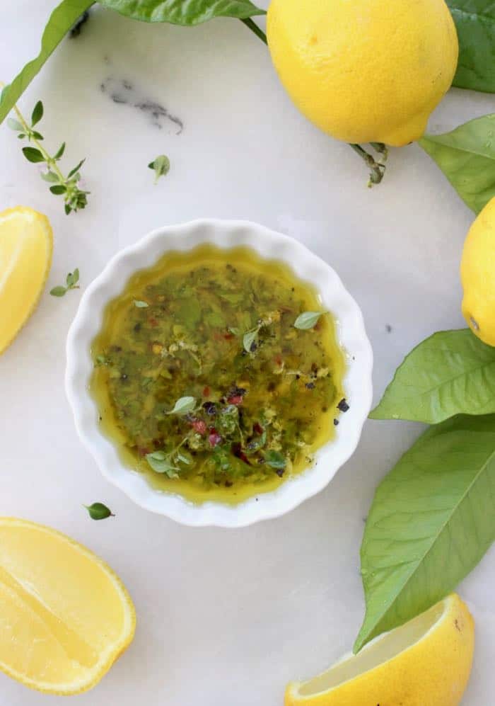 Lemon Olive Oil Marinade for Artichoke Hearts