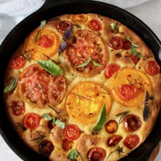 Focaccia Bread with Rosemary and Tomatoes
