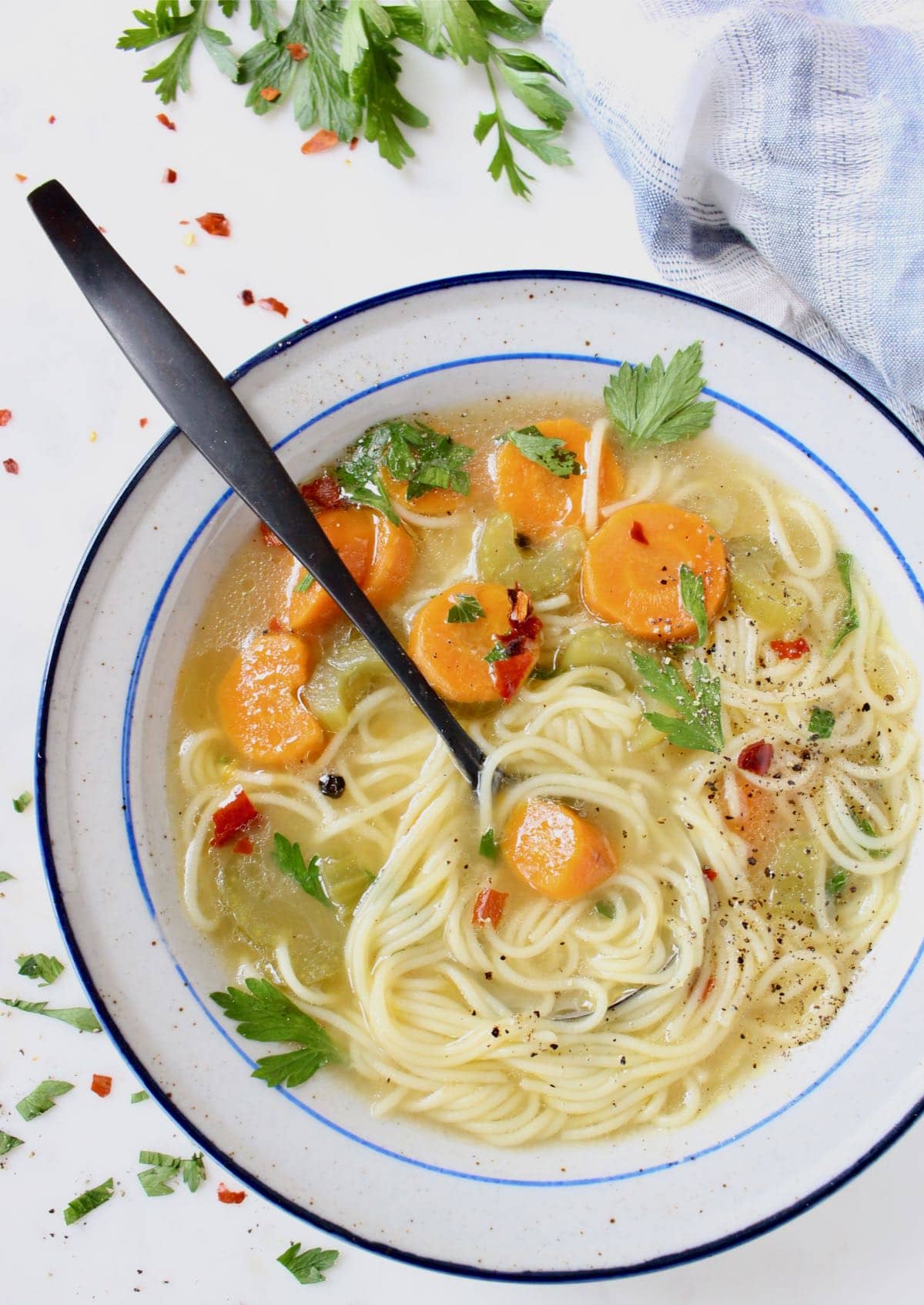 Vegetable Noodle Soup Recipe + Video