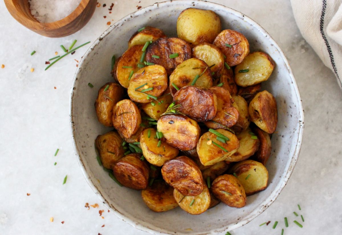 Oven roasted baby potatoes