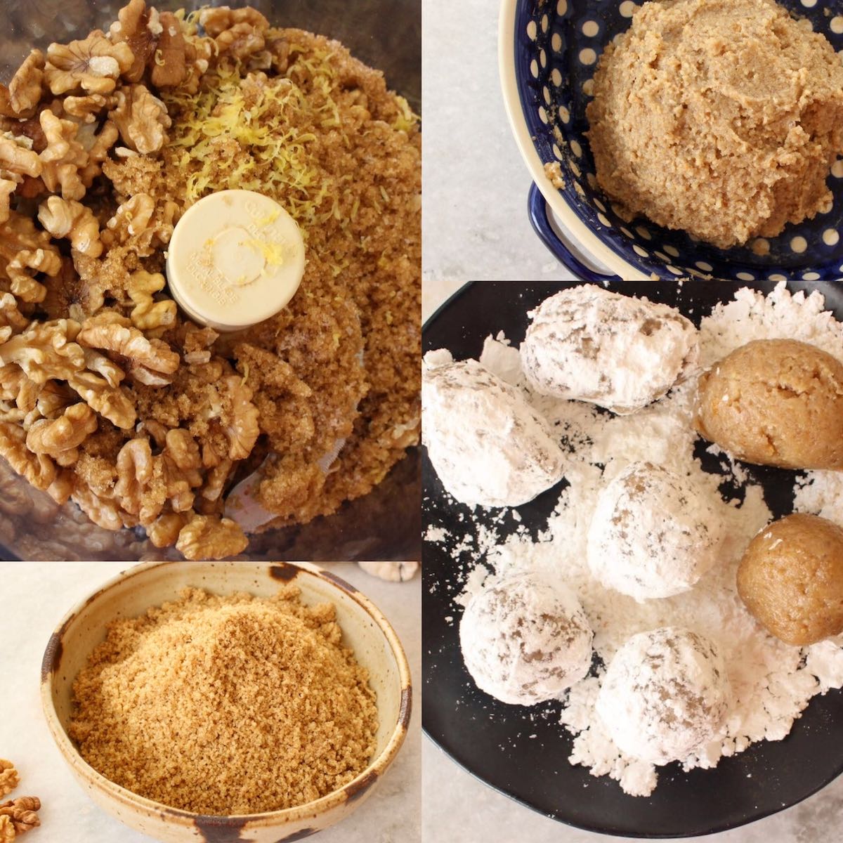 walnut cookies in process image