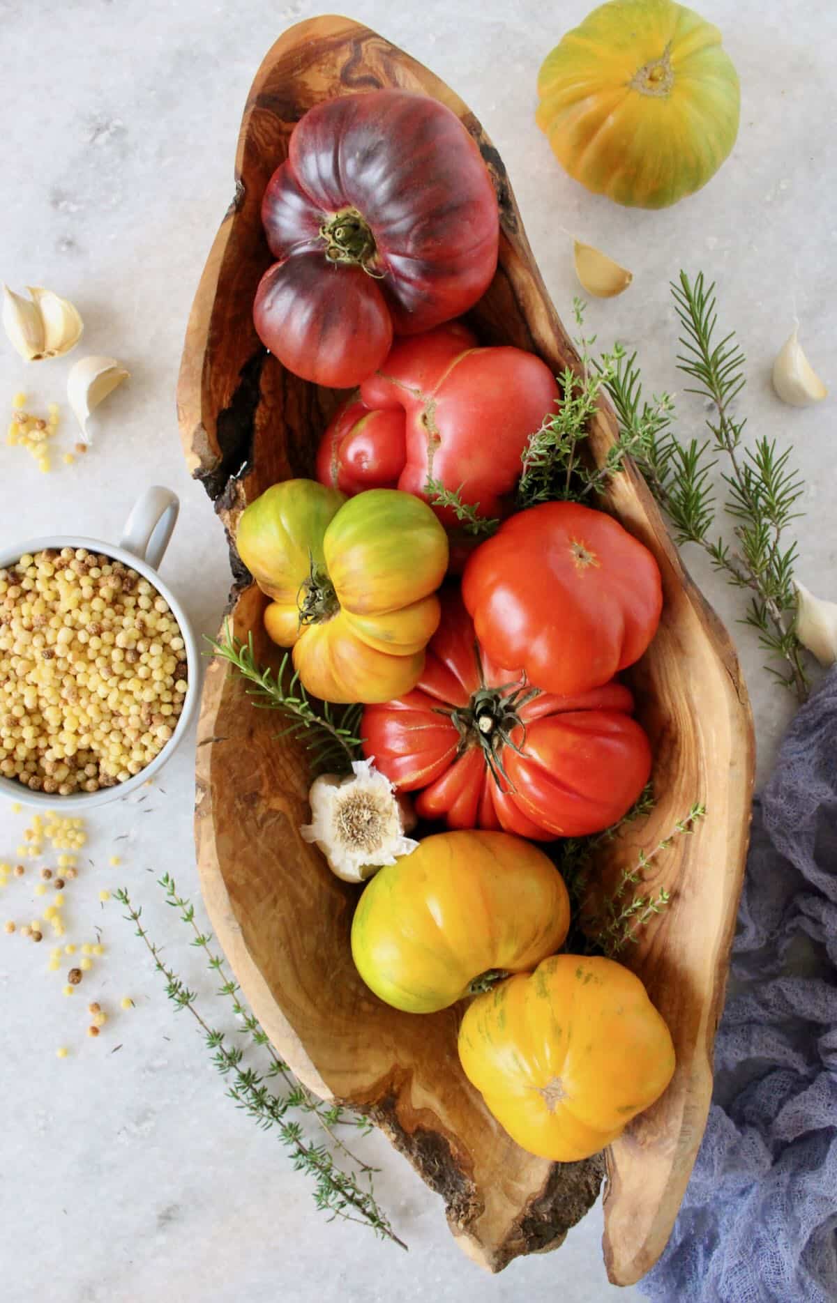 Fregola and Heirloom Tomatoes