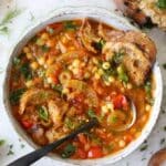 vegan minestrone soup with fennel