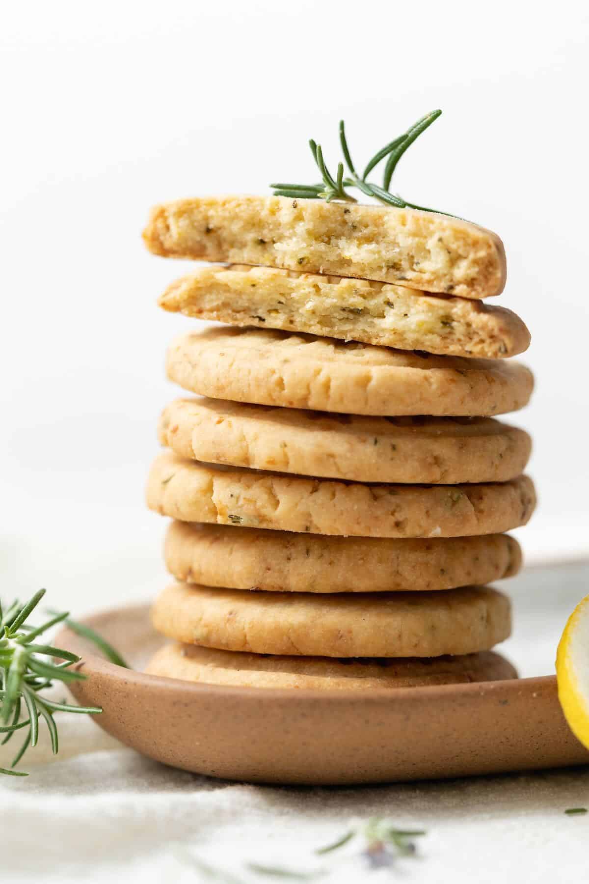 lemon shortbread cookies - vegan